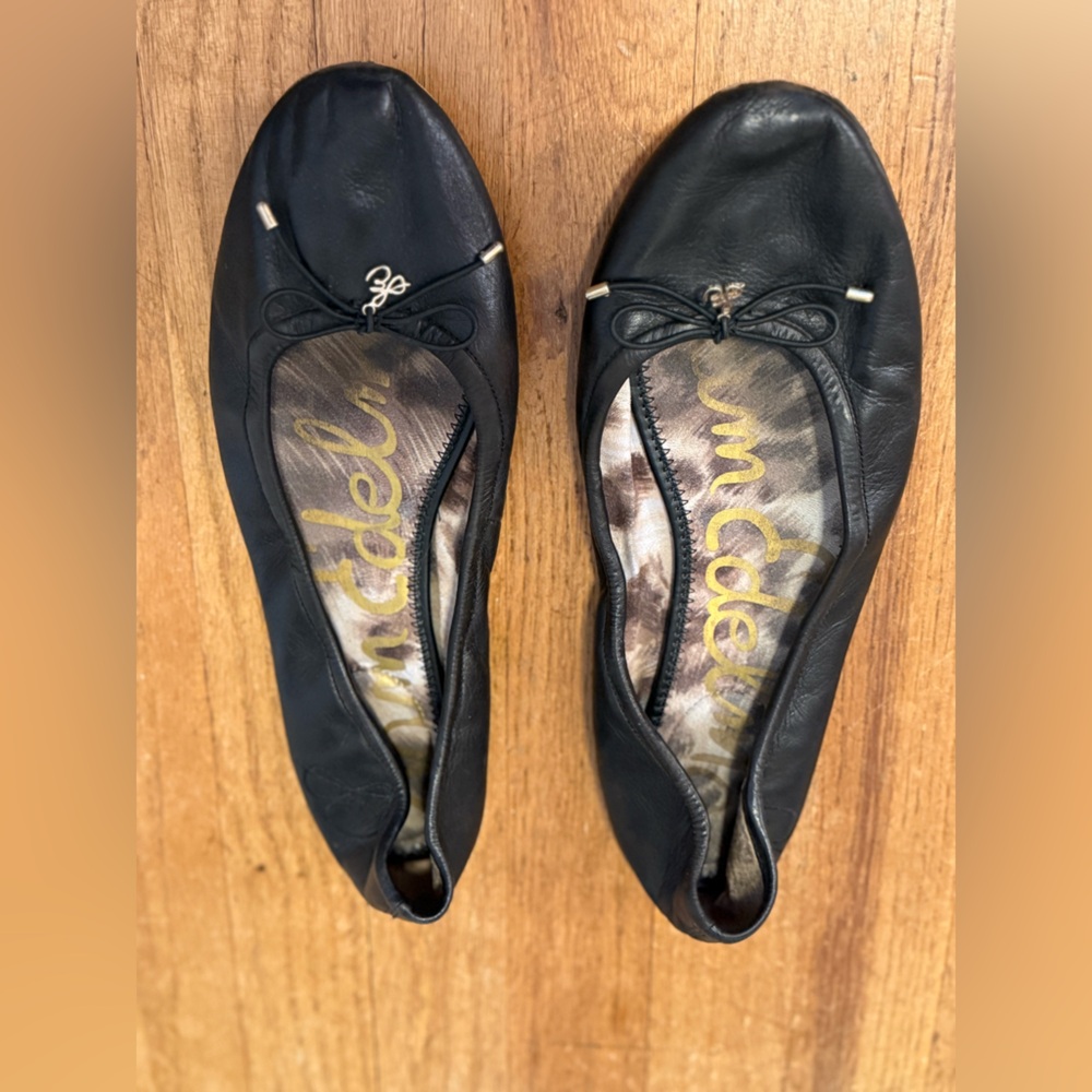 Sam Edelman Black Leather Flats